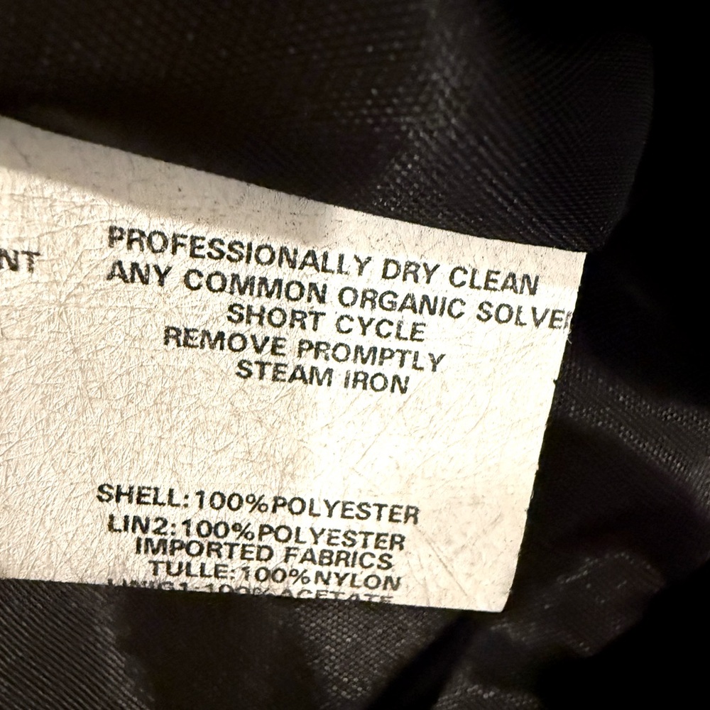 Jessica McClintock EUC Amazing Blue Polka Dot Black Tulle Cocktail Party Dress - Picture 8 of 10